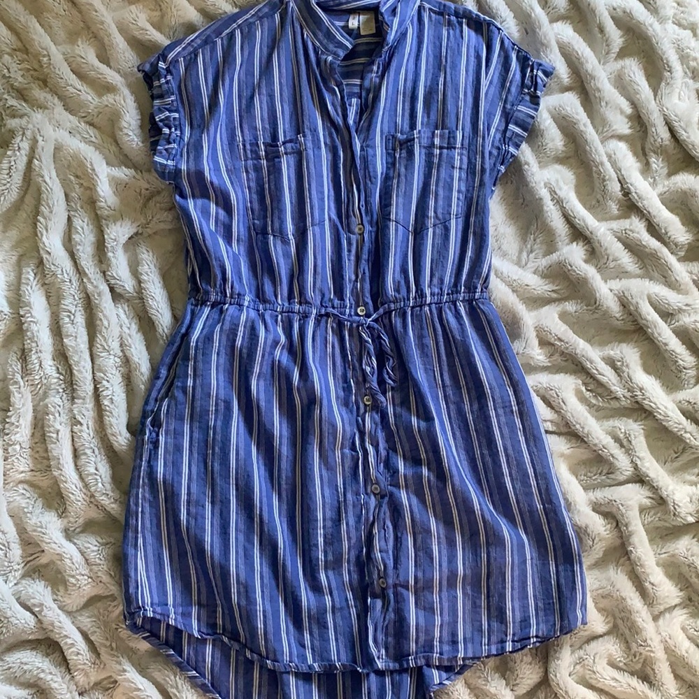 Cute Mini Blue and White Dress!